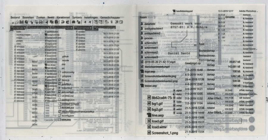 Code Booklet, collection of processing and website sketches for Archive Live exposition.